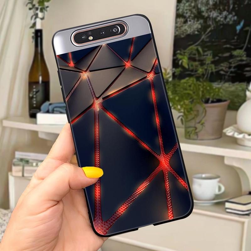 Case For Samsung A80 Case Soft Silicone Cartoon Back Cover For Samsung Galaxy A80 GalaxyA80 A 80 A805 Fundas shell Black coque