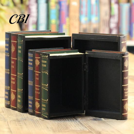 Libro Segreto Contenitore Decorazioni Finte, Design Vuoto con Coperchio Ribaltabile, Scatola Decorativa Stile Scatola Vintage, per Tavolino, Esposizione su Libreria