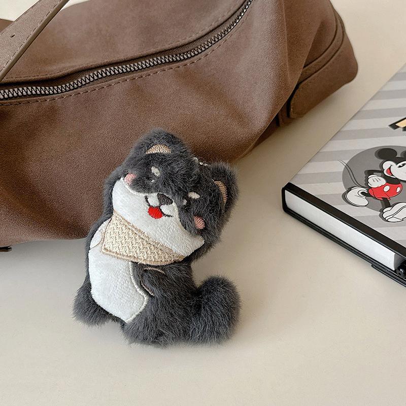 Cute Cartoon Plush Shiba Inu Puppy Doll Pendant Backpack Hangings Decoration Gifts