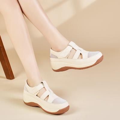 New Summer Slippers Wedge Heel Casual Muffin Thick Bottom Large Size Cool Slippers