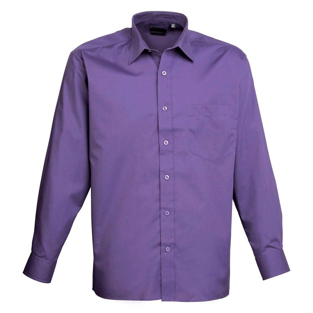 Premier Mens Poplin Long-Sleeved Shirt