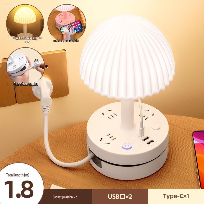 Luxury Glass LED Table Lamp - Eye Protection Night Light for Master Bedroom and Nursery.