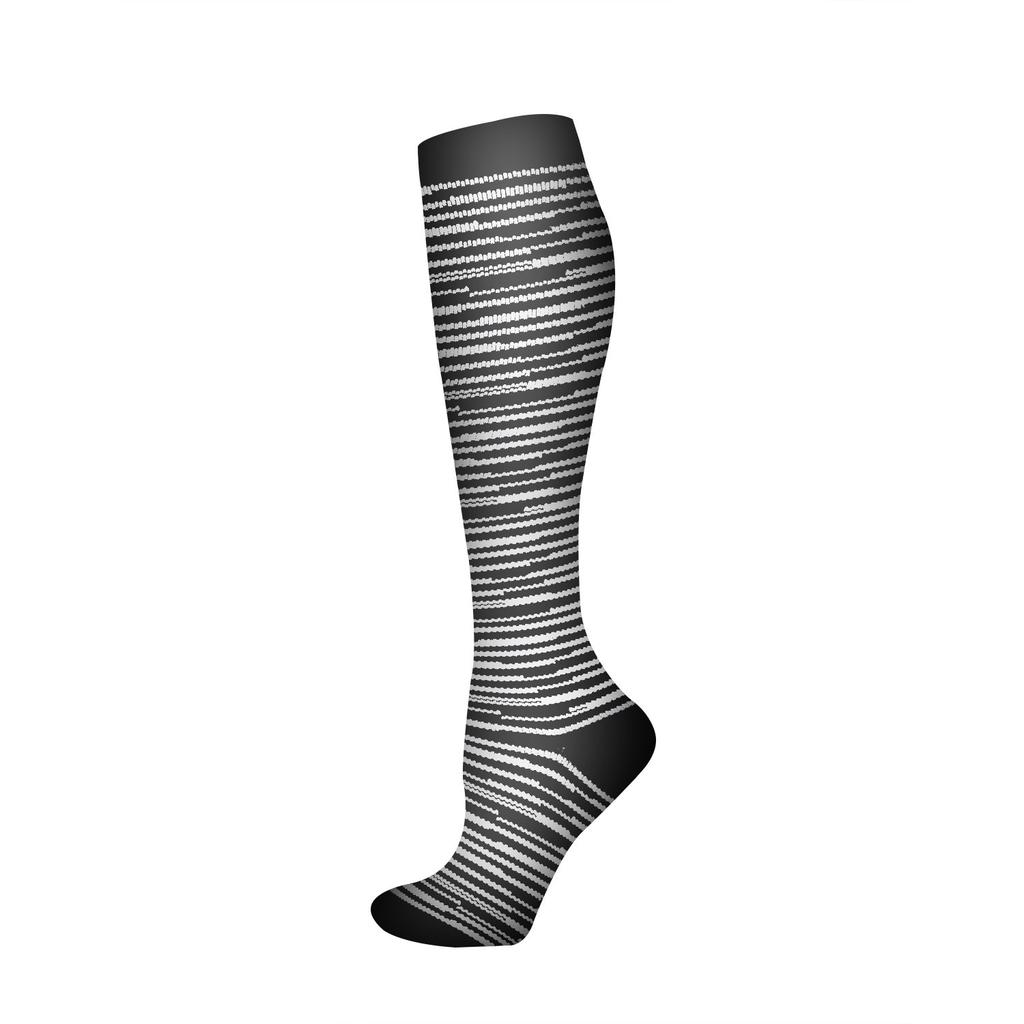 Compression Socks Small Dots Stripe Candy Color Varicose Vein Nurse Sports Running Calf Pressure Stockings Protect Feet Support