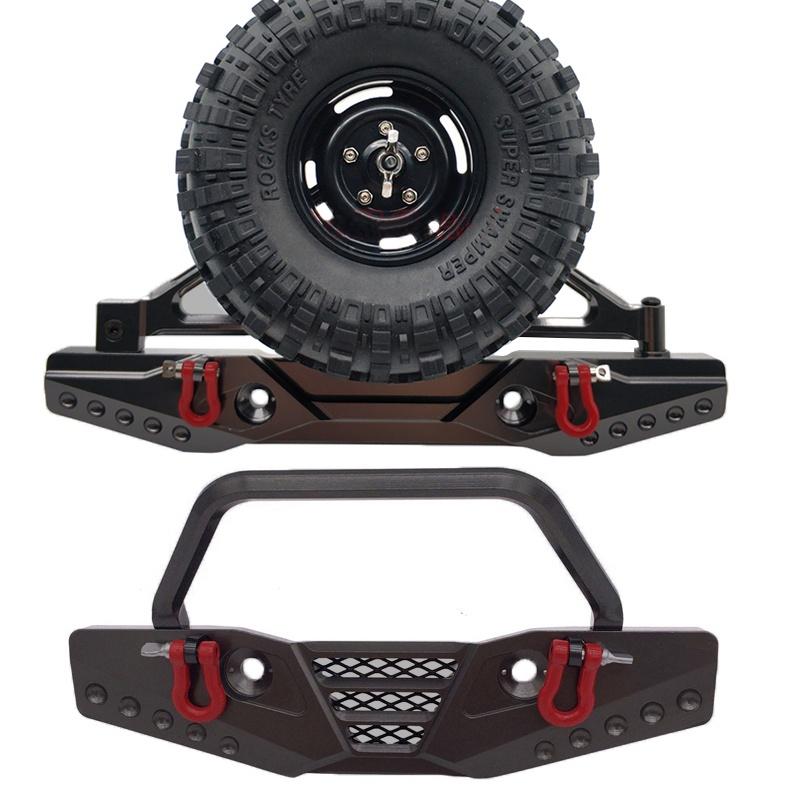Premium Cnc Machined Black Aluminum Front Rear Bumper For Axial Scx10 Rc Truck