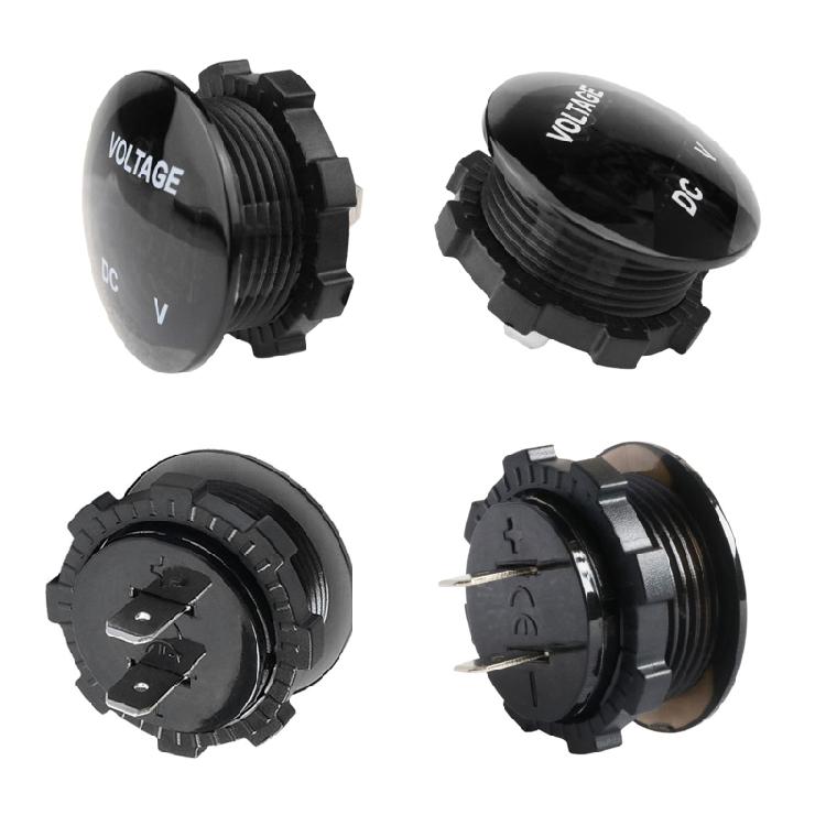 Panou LED Rotund Motorboat Motocicletă Mașină DC 12V-24V Indicator Volmetru Digital