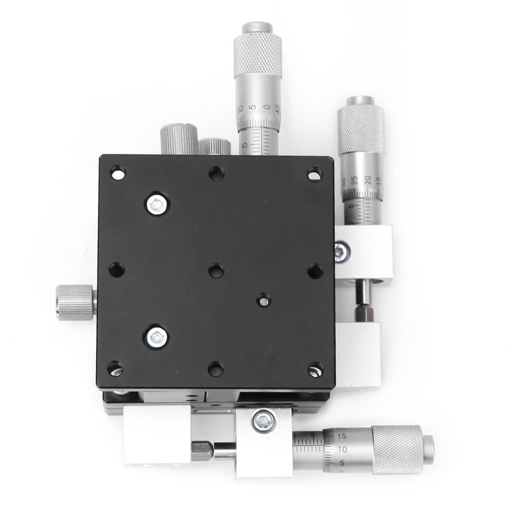 LD60LM XYZ 3Axes Manual Linear Stage Trimming Platform Tuning Sliding Table 60 X 60mm