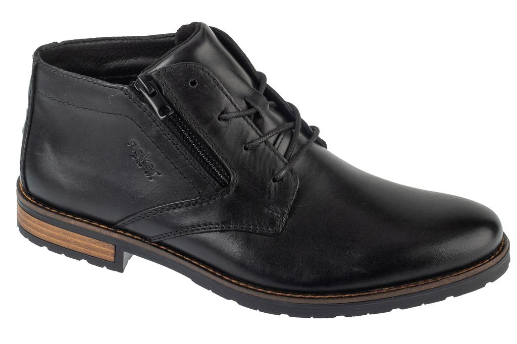 RIEKER Shoes, Mens Black Lace-up Shoes