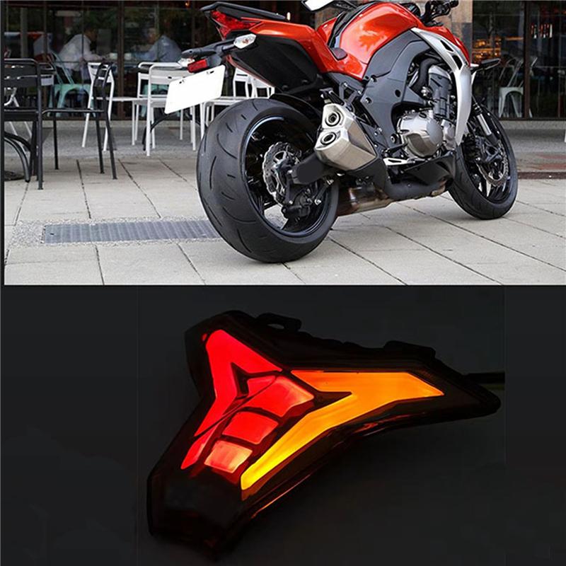 Motorcycle Tail Light LED Rear Brake Turn Signals For Kawasaki Z250 Z400 Z1000 Ninja ZX-10R ZX-6R 2014-2026