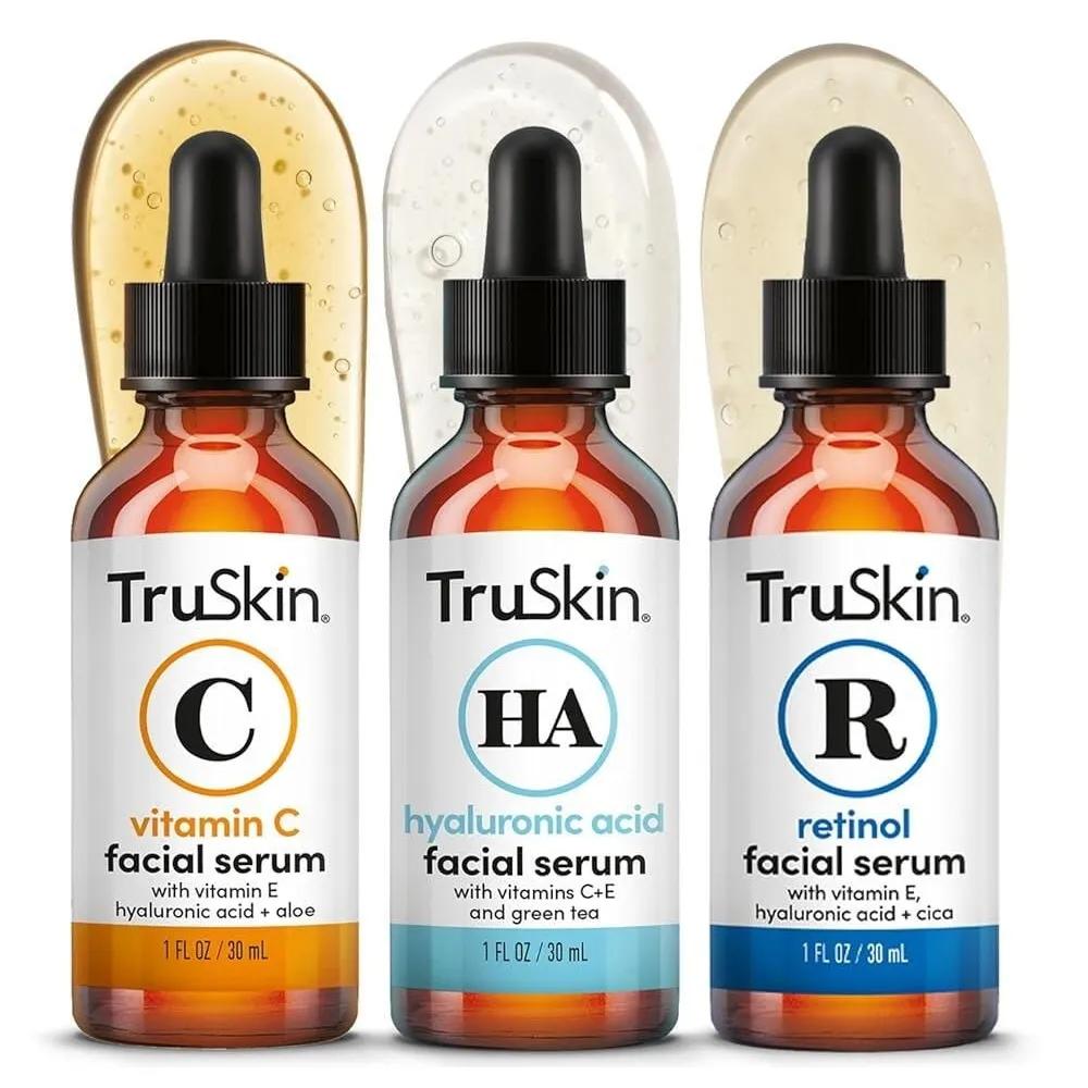TruSkin Age Defying 3-Pack Bundle Serum Retinol Hyaluronic Acid