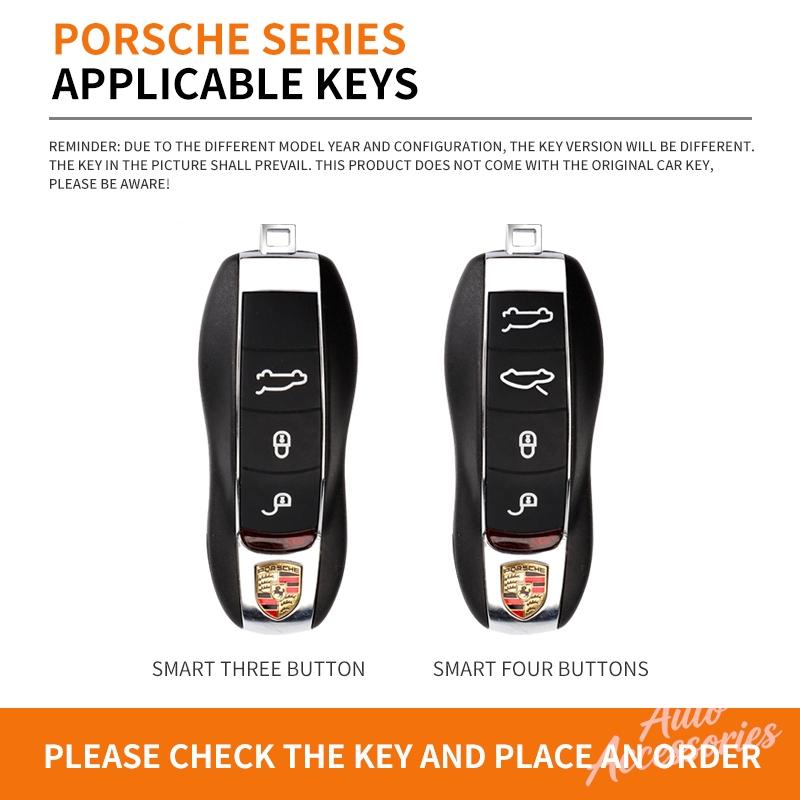 ABKF1 Car Smart Key Case Cover Shell For Porsche Panamera Spyder Carrera Macan Boxster Cayman Cayenne 911 970 981 Keychain Accessories