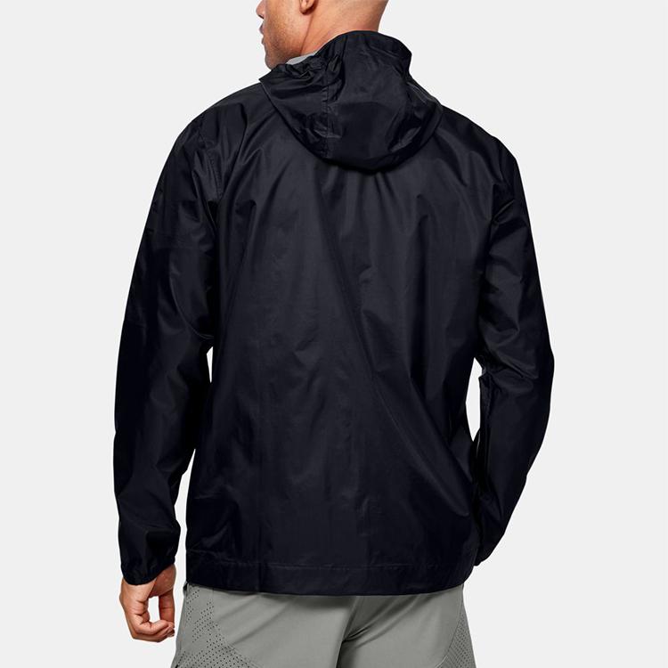 Under Armour Αδιάβροχο Μπουφάν Προπόνησης Τρεξίματος Αθλητικό Ανδρικό Εξωτερικό Ρούχο Μαύρο 1350950-001