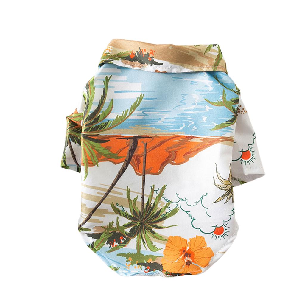 Hawaiians Dog Shirts Cool Dog Clothes Beach Dog Shirt Beach Puppy Shirt Dog Summer T-Shirt Summer Dog Shirts Breathable
