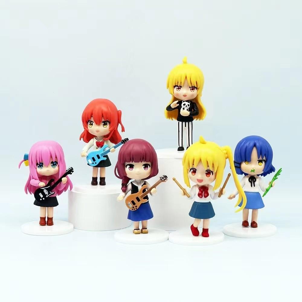 Adorable Pvc Anime Desk Figures Set 11cm Six-piece Car Decor Anime Surroundings