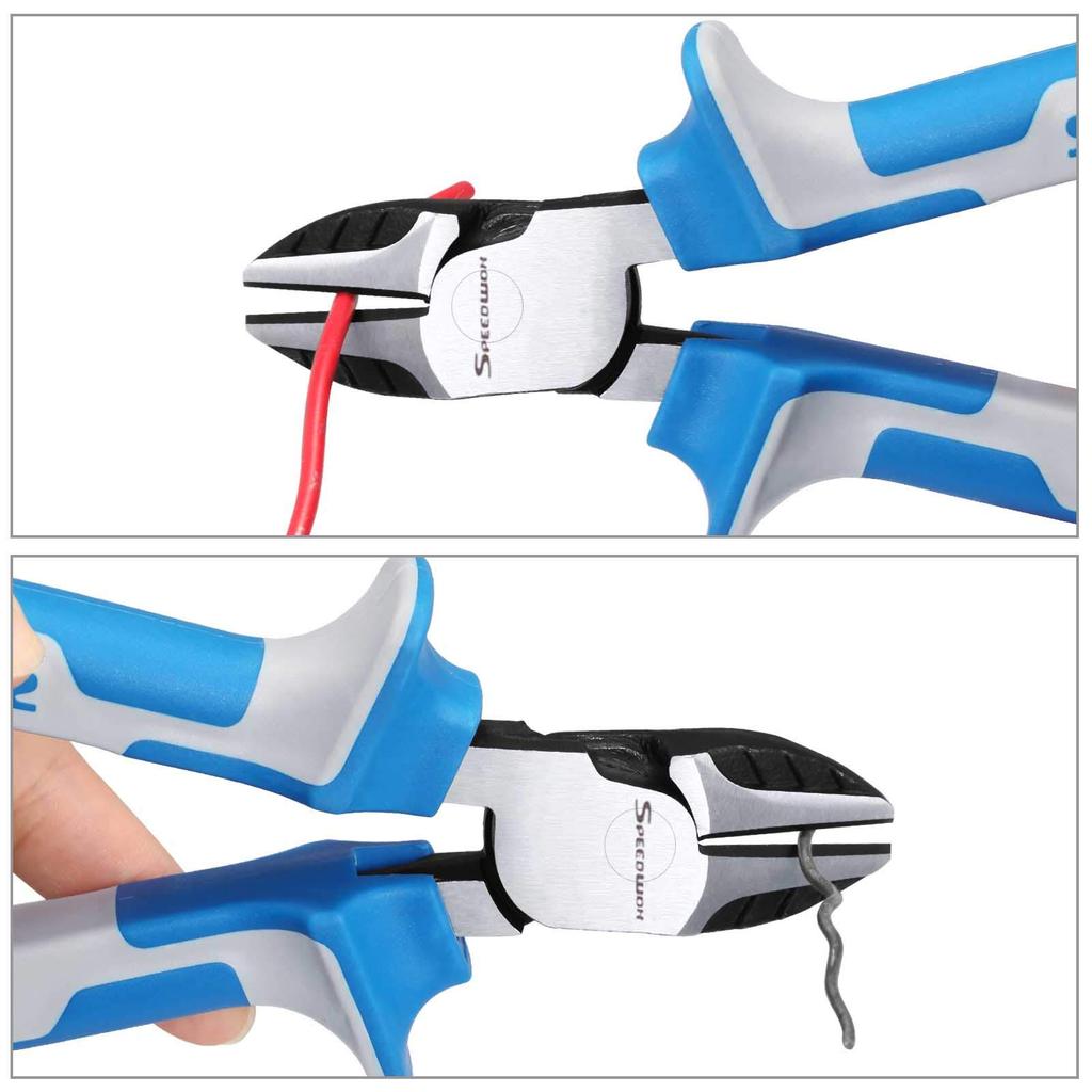 SPEEDWOX Eccentric High Wire Carbide Work Tools Heavy-duty Nippers, Nippers, Power, Strong, Cutter, Standard, 35% Sharper, Blade, CR-NI Steel,