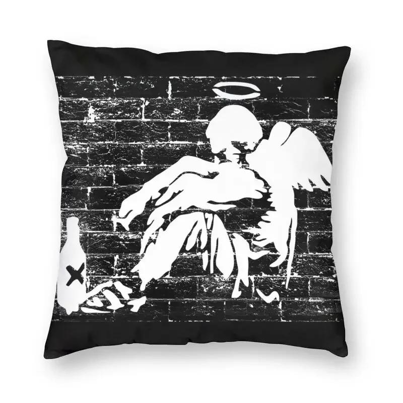Banksy Uncovering Graffiti Pillow Cover Home Decor Cushion Sofa Street Art Cushion Cover Throw Pillow for Car Decorative Cushoin