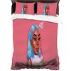 African Girl, Digital Printing, Animation Home Textile Four-Piece Quilt Cover, Bedding Three-Piece Set