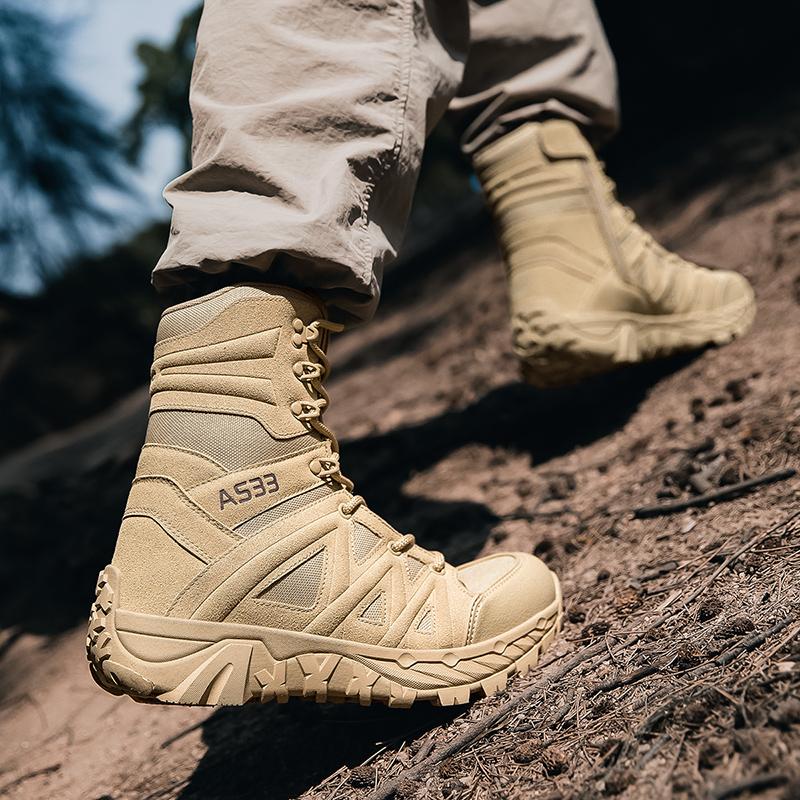 Outdoor Hiking Shoes Men Anti-slip Comfortable High-top Shoes Men Wear-resistant Soft Breathable Casual Sneakers Shoes Men