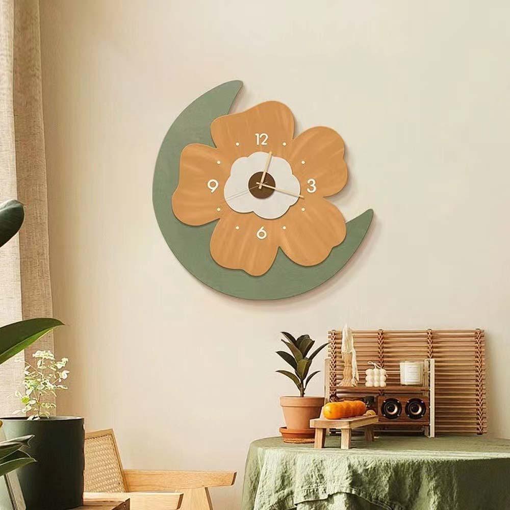 Slient Decor Flower Creative Clock 30cm Home Clock Fashion Simple Wall Clock  Birthday Gifts