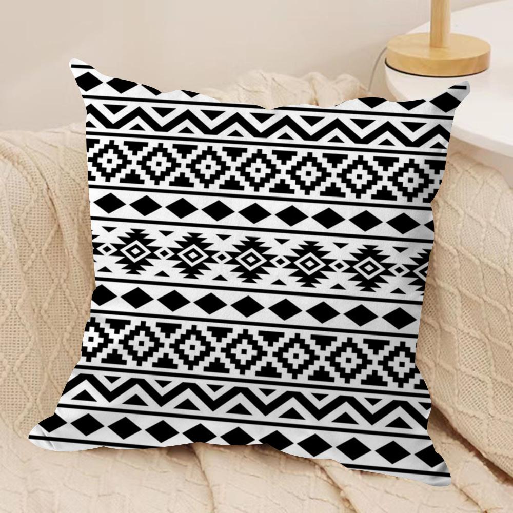 Advanced Black White Cushion Cover Pillowcase Ultra Soft Skin Friendly Fabric Cloud Like Comfort & Concealed Zipper