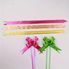 100 Party, Wedding, Christmas Tree Hanging Decorations, Ribbons, Bows, Holiday Gift Packaging, Gold Edged Hand Pulled Flowers