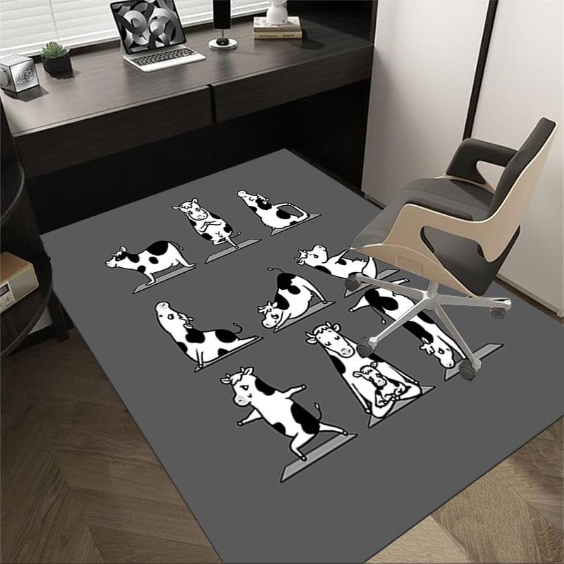 1PC yoga cow Extra Large Non Slip Floor carpet, Office, family, bedroom Large Area Rug Indoor Rugs, Vibrant Colors