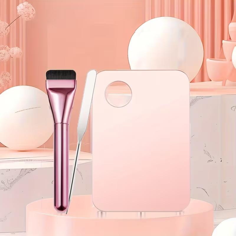 Acrylic Makeup Palette With Spatula Tool Foundation Brush Makeup Art Tool For Mixing Foundation Manicure Eyeshadow Makeup
