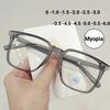 Vintage Myopia Glasses For Women Men Transparent Square Frame Nearsighted Prescription Eyewear Computer Eyeglasses Diopter