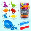 USATDD Counting Dinosaur Toys Matching Color Sorting Stacking Games with Bowls Preschool Learning Activities for Educational Sensory Montessori STEM
