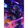 Future Cyberpunk City Poster Punk Style Night City Street Scenery Canvas  Wall  Picture for Living Room Decor Cuadro