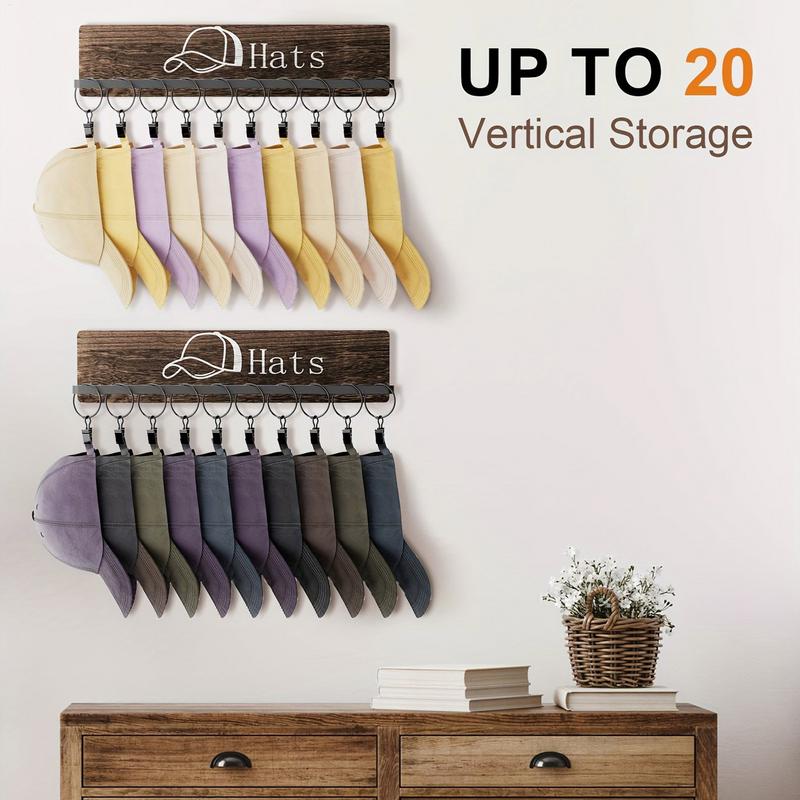 

Настенная вешалка для шляп, многофункциональный держатель с 20 крючками, настенный держатель для шляп для семьи, друзей, ванной комнаты, кухни, прихожей, дома, для помещений China Mainland