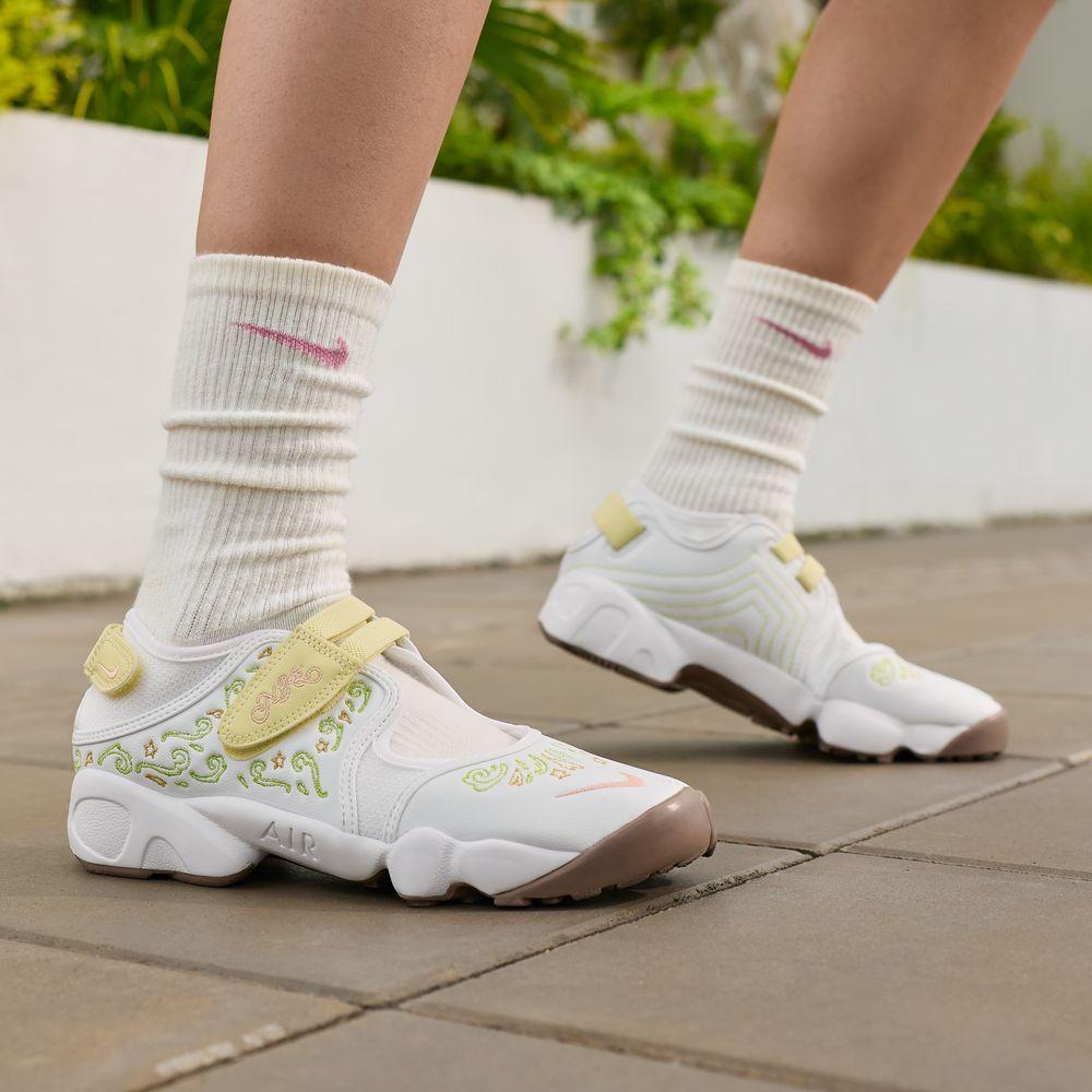 Nike Air Rift Casual Shoes Women's White Green Yellow