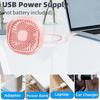 (Pink) Desk Fan Portable Fan, USB Fan Silent Powerful Personal Fan, 3 Speed Mini Desktop Fan Cooling Desk Fan USB for Home Office Bed