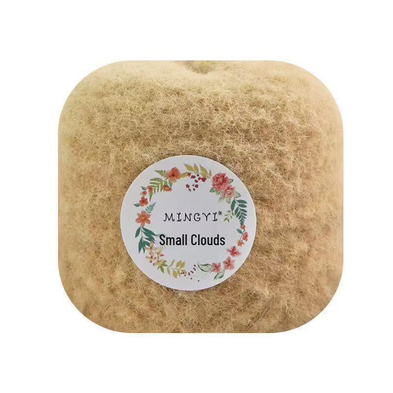 6-Strand Mousse Cloud Soft Scarf Hat Crochet Kit - Handmade Snow-Step DIY Milk Waffle Stitch Yarn