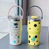 900ML Ice Cup Car 304 Stainless Steel Coffee Cup Heat Insulated Keep Warm Cold Vacuum Flask Beer Water Mug Tumbler with Handle