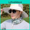 Summer Fishing Hat For Men With Wide Brim Sun Protection Breathable Cotton Polyester Outdoor Headwear