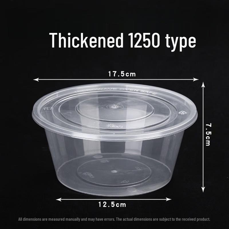 Disposable Round Transparent Food Containers