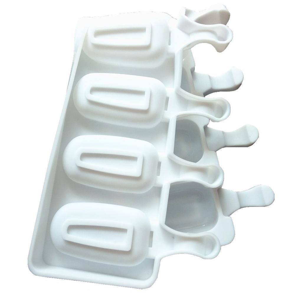 Silicone Ice Cream Mould Ice Cube Tray Popsicle Barrel Diy Mold Dessert Ice Cream Mold with Popsicle Stick