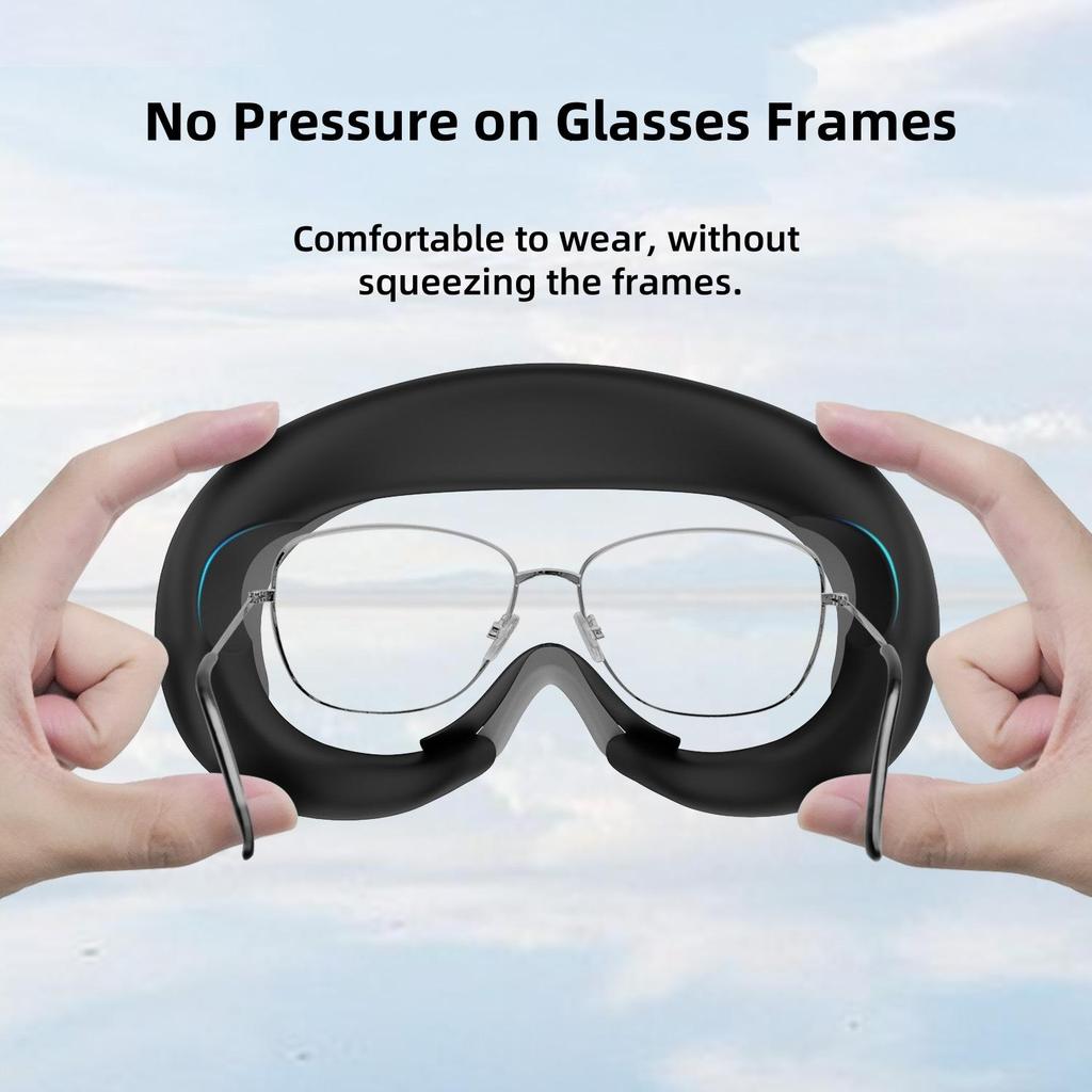 Silicone Face Cover VR Accessories - Compatible with PICO 4 and PICO 4 Ultra, Protective Face Cover Fits Comfortably, Waterproof