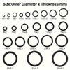 Rubber O Ring NBR 1/1.5/2.0/2.4/3.1/3.5mm Assortment Black O Ring Seal Set Automotive Repair Plumbing and Faucet Air Oring Kit