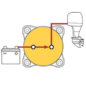 Car Battery Disconnect Switch 48V 24V 12V Cut Off 2 Position 2 Pin M10 275A Battery Connection Switch for Marine Boat
