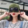 Travel Sunshade Accessories Pilot Goggles Baseball Cap, Integrated Foldable Design, Adjustable UV Casual Hat Resistant Sun for Outdoor Sports