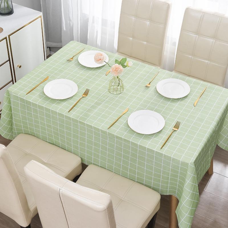 Plaid Waterproof Oil-proof Tablecloth Washable Dust-proof Table Mat Nordic Ins House Tee-table Simple Children Desk New Fashion