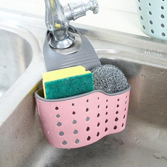 Kitchen Sink Shelf Soap Sponge Drain Rack Strong Load-Bearing Double-Layer Design