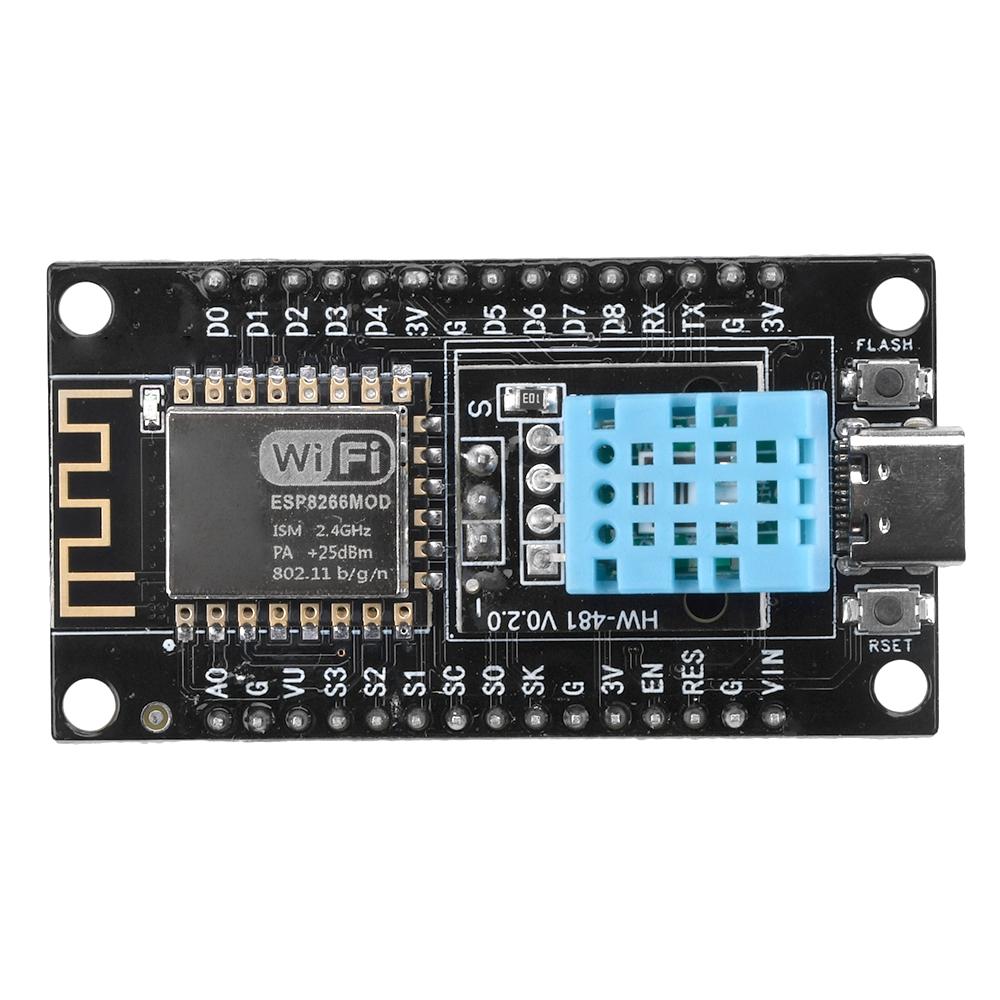 ESP-12F ESP8266 NodeMCU Development Board Integrates DHT11 Temperature Humidity Sensor CH340 Type-C/Micro/Mini USB for Arduino