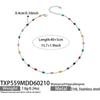 European Style Dopamine Color Block Necklace & Bracelet Set: Stainless Steel Drip Oil, Clavicle Design, Simple & Stylish Personality.