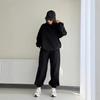 Autumn 2025 Women's Hooded Sporty Casual Two-Piece: Long-Sleeved Sweatshirt and Pants.