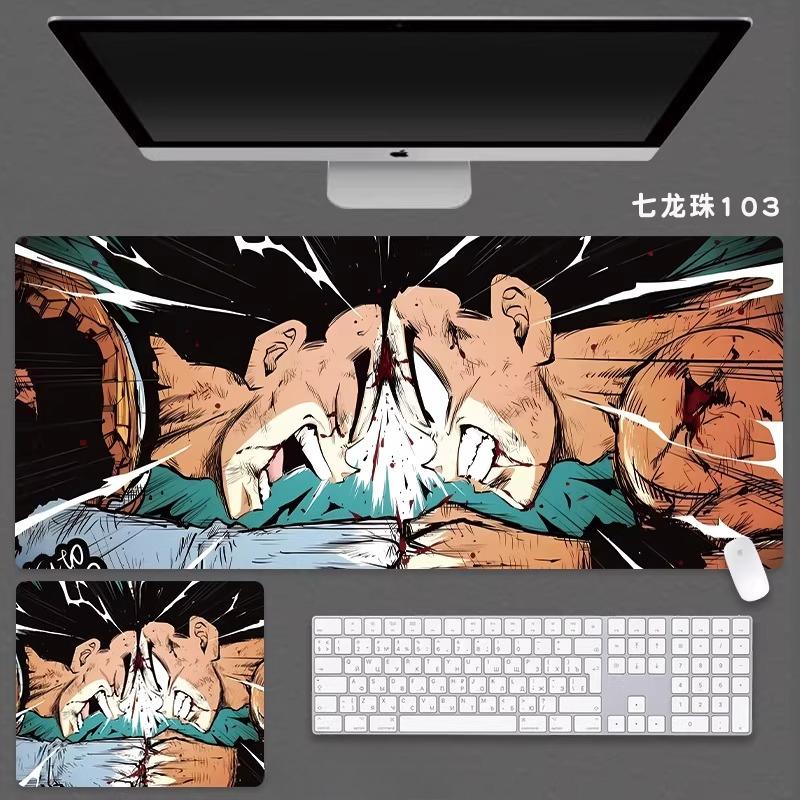 2026 Waterdichte Antislip Hoge Kwaliteit Dragon Ball Bedrukte Leer Muismat Yozed Jongens Animatie 2D E-sports Spel Computer Toetsenbord Student Bureau Mat