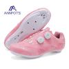 Men's White Male Self-Locking Cleat Non-slip Speed Bicycle Shoes New Road Cycling Shoes Women Spd Racing Sneakers Lightweight