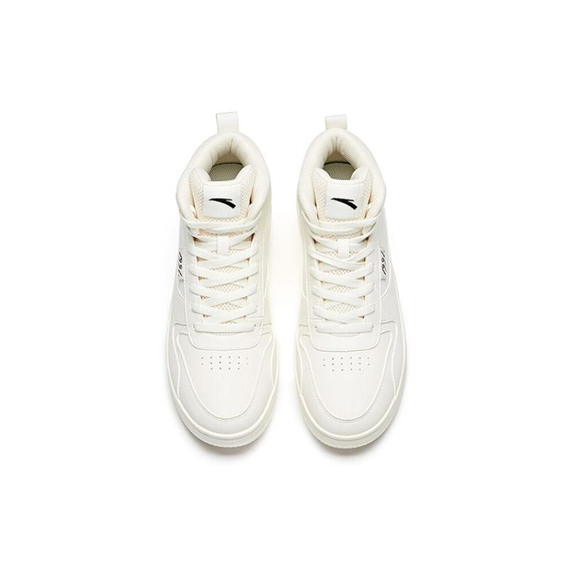 ANTA Life Collection Skateboard Shoes Men's High top White Sneakers 912038010-10