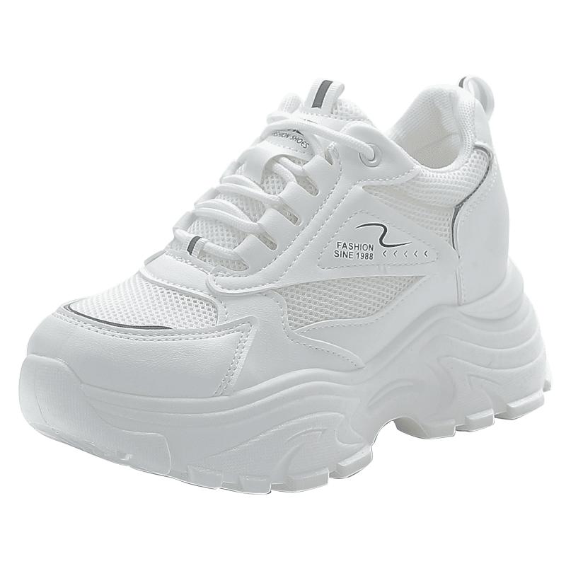 Thick-soled Inner Height Increase Autumn Dad Shoes Small Mesh Breathable Shoes